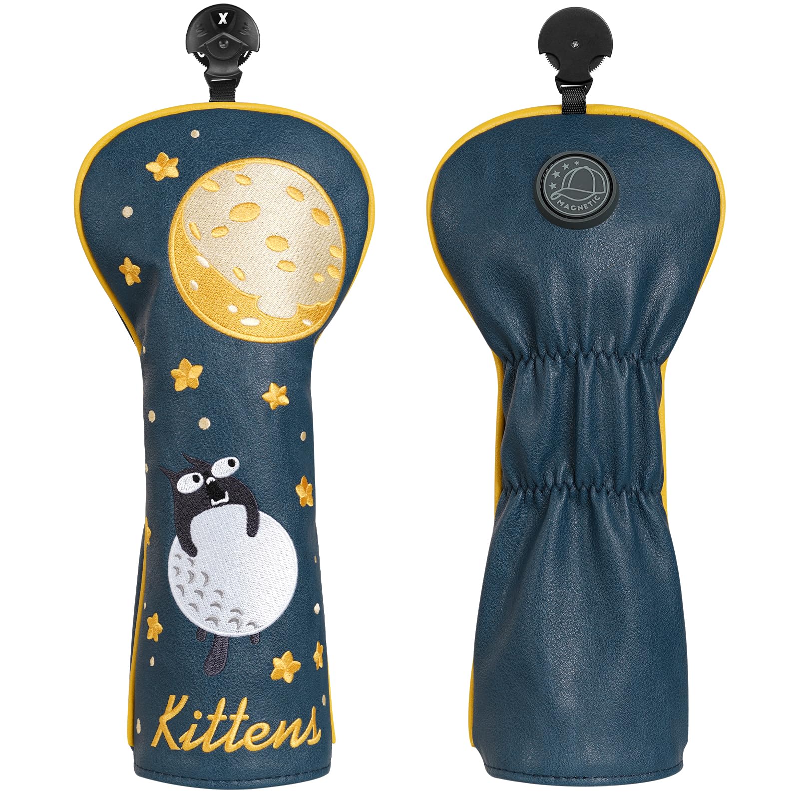 Funny Exploding Kittens Golf Head Covers for Woods and Driver Mallet Putter Cover with Magnet Golf Club Head Covers