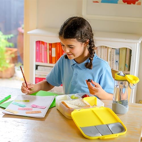 Miniatura 6 de b.box Lonchera para niños caja Bento con 4 compartimentos (2 a prueba de fugas), divisor extraíble, paquete frío de gel. Para niños mayores y