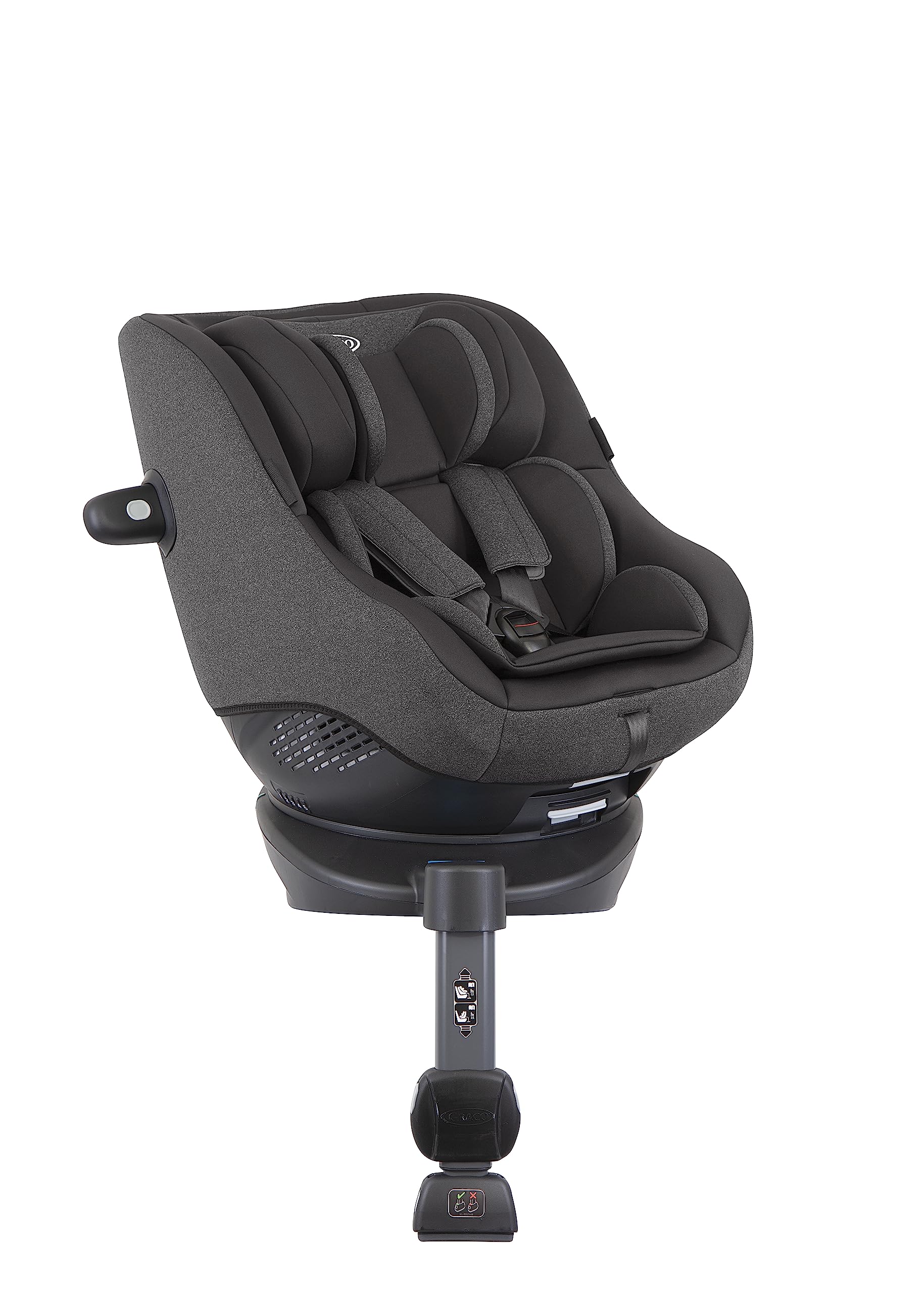 GRACO - Turn2Me i-Size R129 Silla de coche giratoria 360º con ISOFIX, de 40 a 105 cm (desde el nacimiento hasta los 4 años aprox.), color Heather