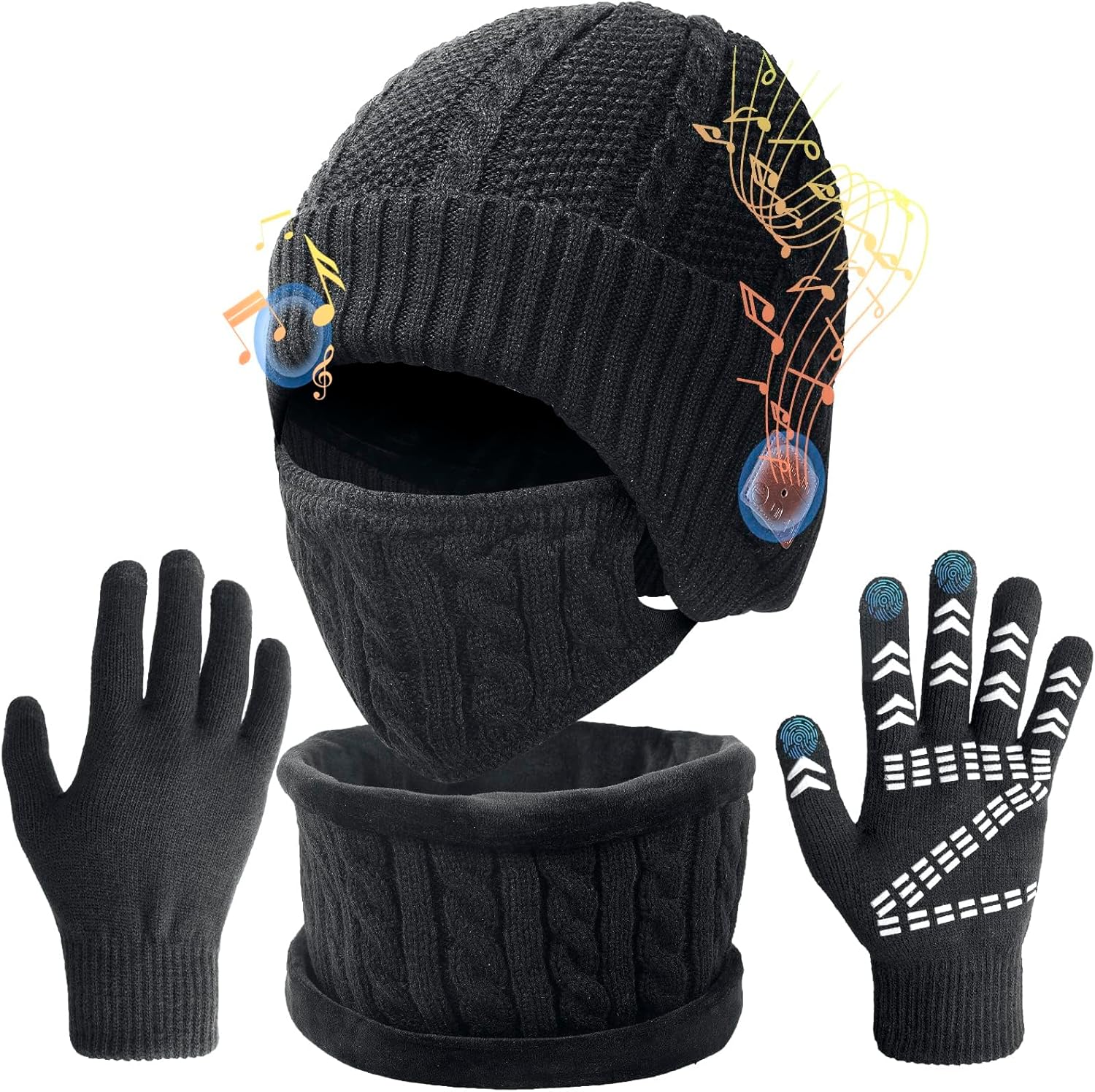 Music Beanie Hat Set – Men’s Winter Hat w/Speaker Headphones and Scarf Gloves, for Teens Boys Women Gamer Music Beanie Hat Set – Men’s Winter Hat w/Speaker Headphones and Scarf Gloves, for Teens Boys Women Gamer