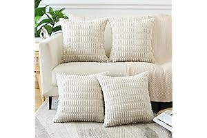OTOSTAR Corduroy Pillow Covers, Set of 4