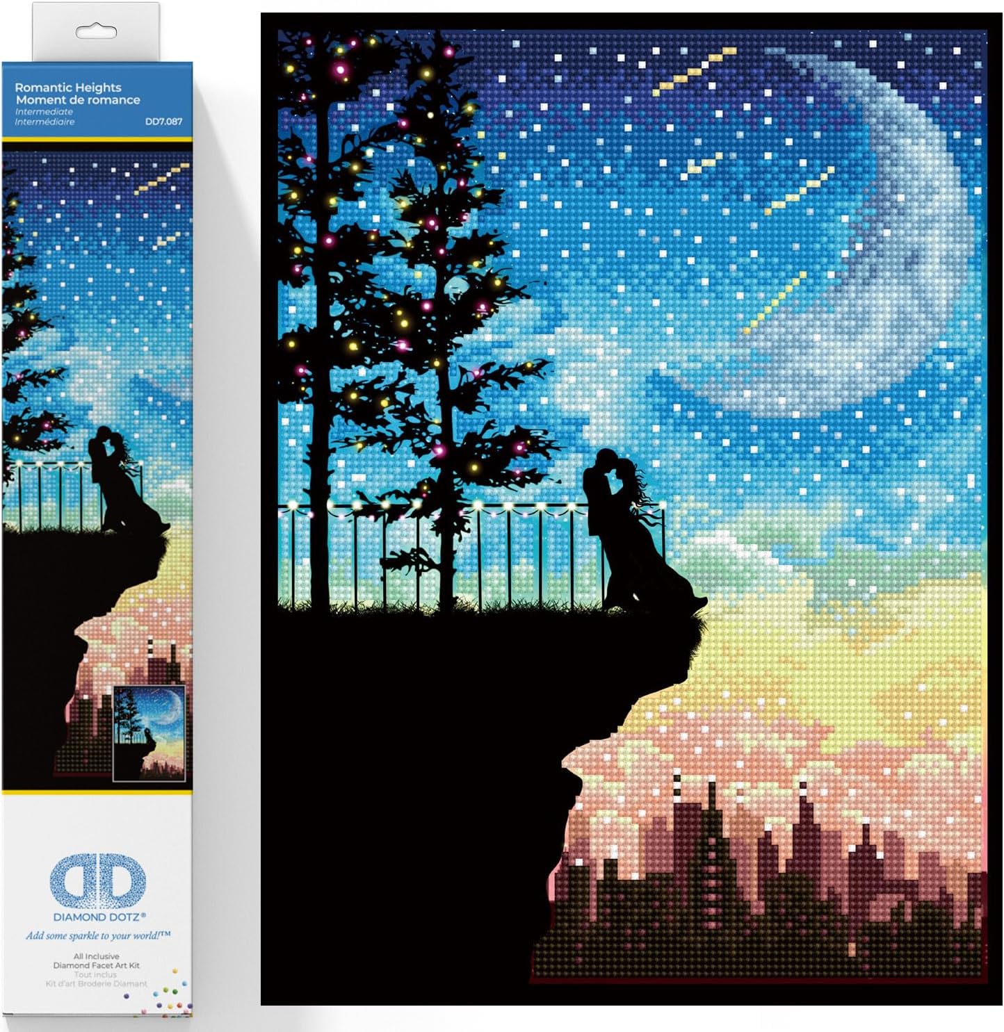 DIAMOND DOTZ Romantic Heights Scenery Diamond Painting Kits for Adults - Diamond Art Kits a Relaxing Creative Craft Kit with Dotz Gems 16"x12"