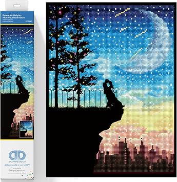 DIAMOND DOTZ Romantic Heights Scenery Diamond Painting for Adults with Gems | Full Coverage Design, Sparkling Faceted Finish, Complete Starter Set, Vibrant Wall Decor, Ready to Frame, Great Handmade Gift