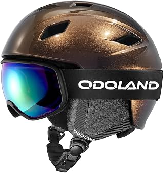 Odoland Ski Helmet and Goggles Set for Adults & Youth