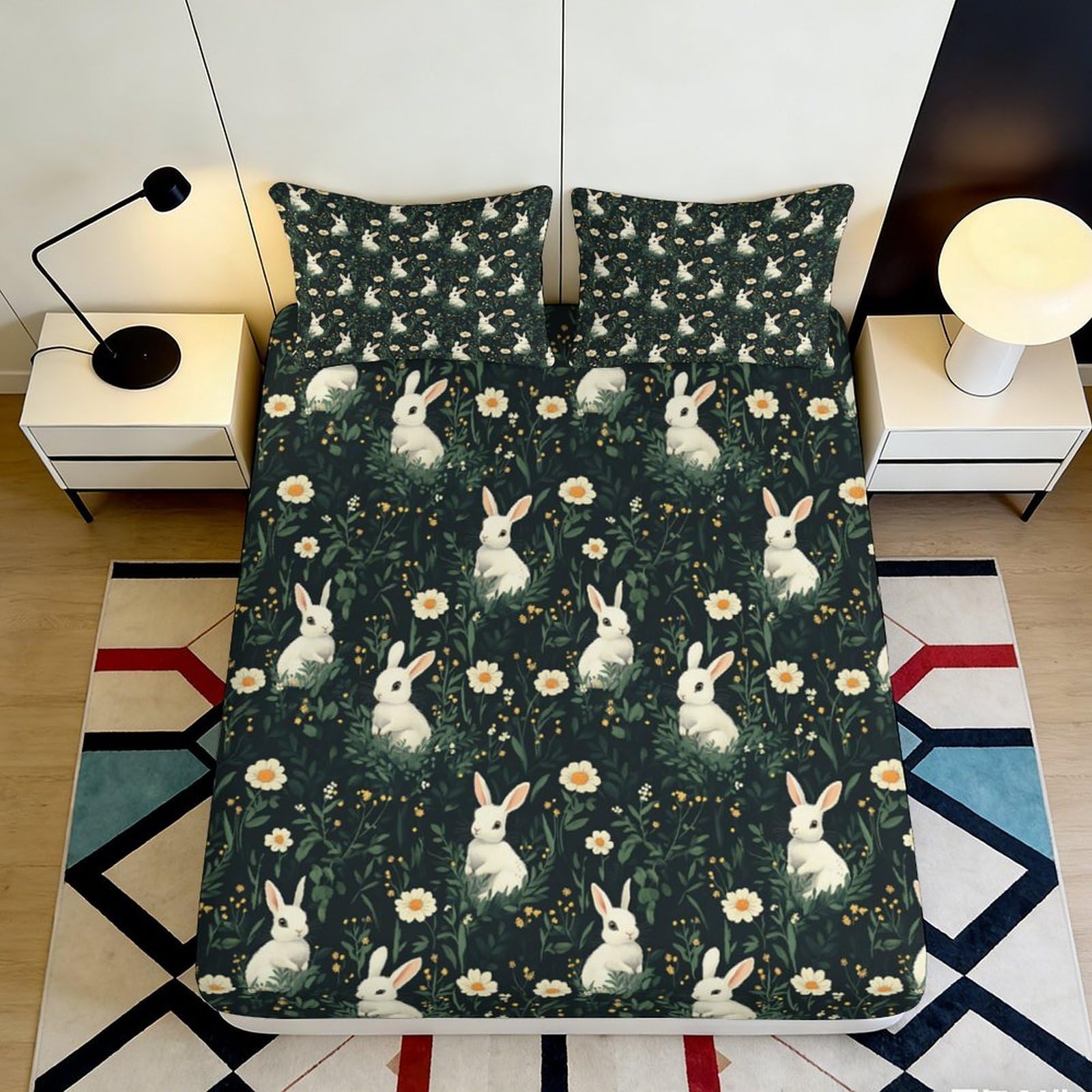 3D Printed Butterfly Fitted Sheet Microfiber Deep Pocket Bedroom Bedding Butterfly Mattress Fitted Cover Washable 180x200x25cm