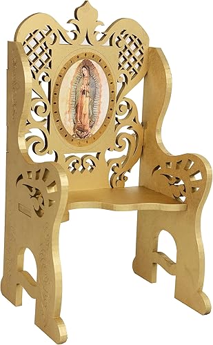 A&C Quinceañeras and More Niño Dios de Madera Silla para Nino Dios Baby Jesus Chair Baby Jesus Wooden Chair Baby Jesus Accessories Silla Virgen de