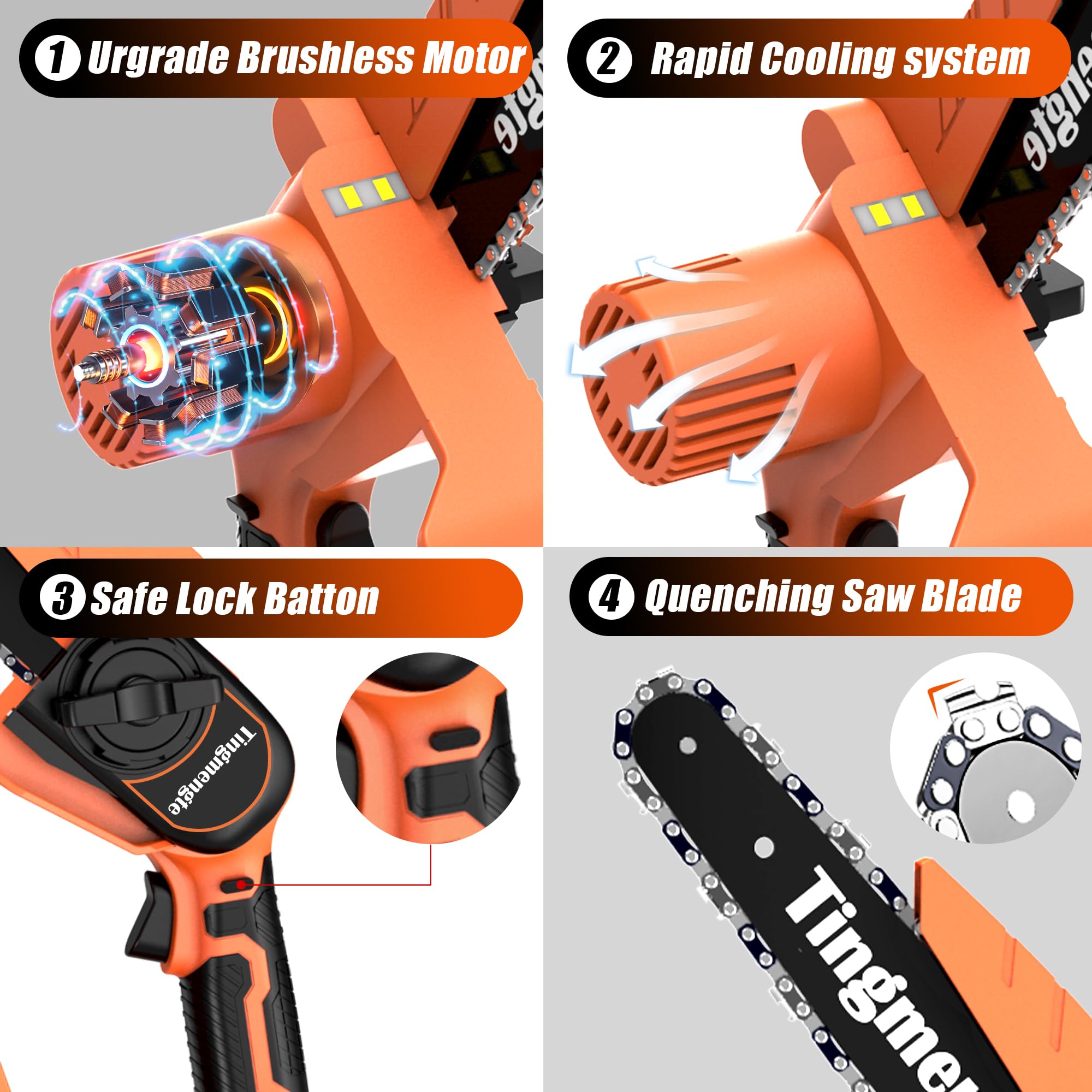 Snapklik.com : Mini Chainsaw, Cordless Mini Chainsaw Battery Powered