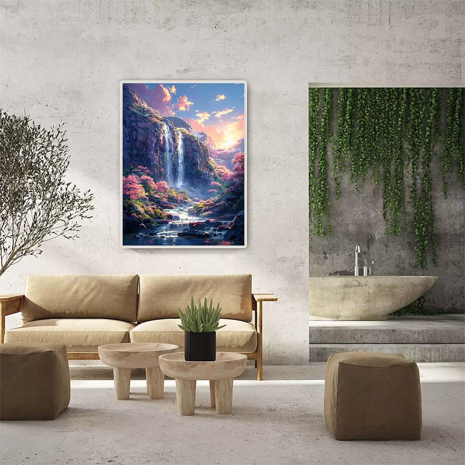 Atardecer Diamond Painting Adultos 80x110cm, 5D Pintura de Diamante C-2710