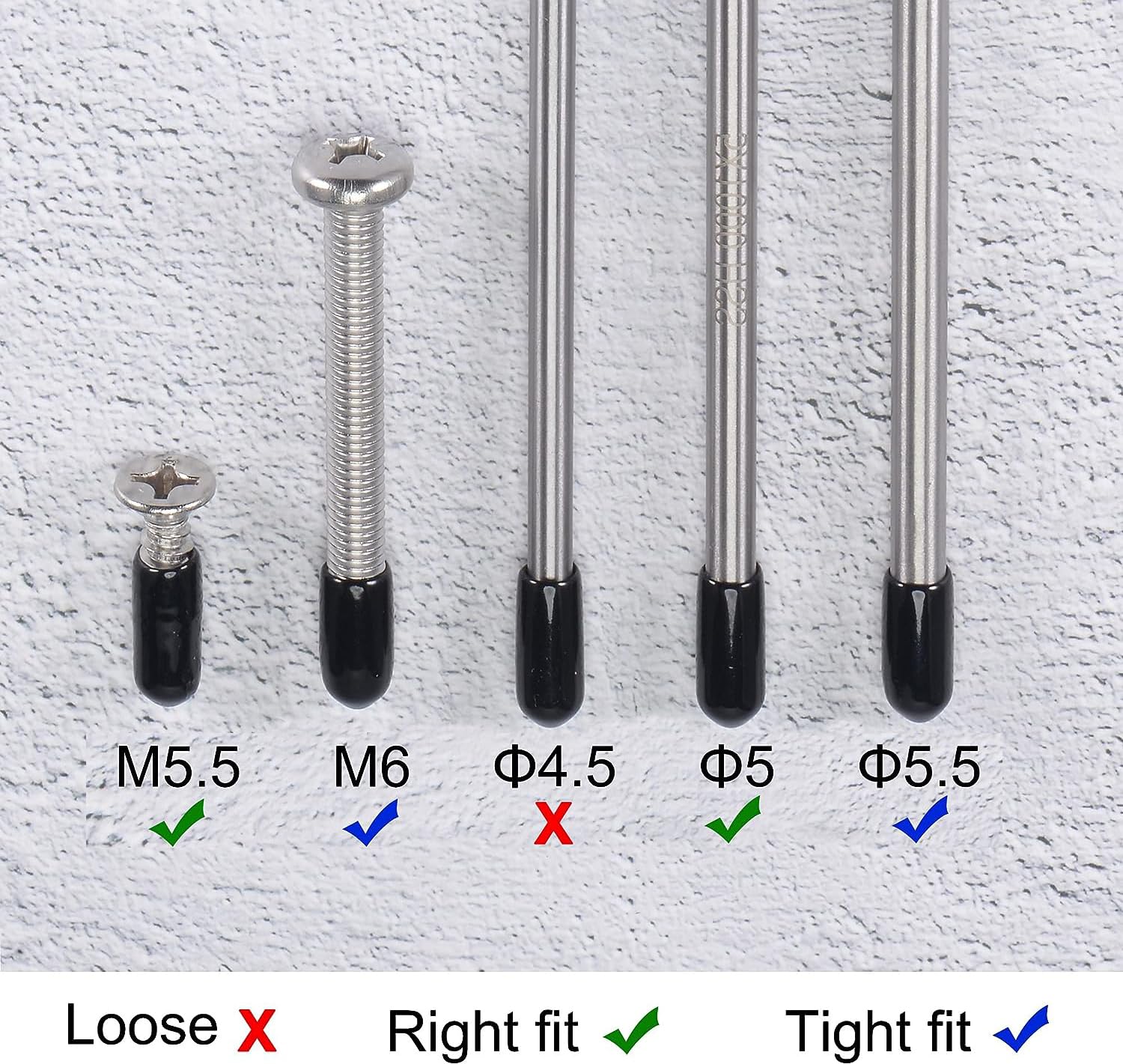 MACHSWON 20pcs Rubber End Caps 5mm ID - Image 4