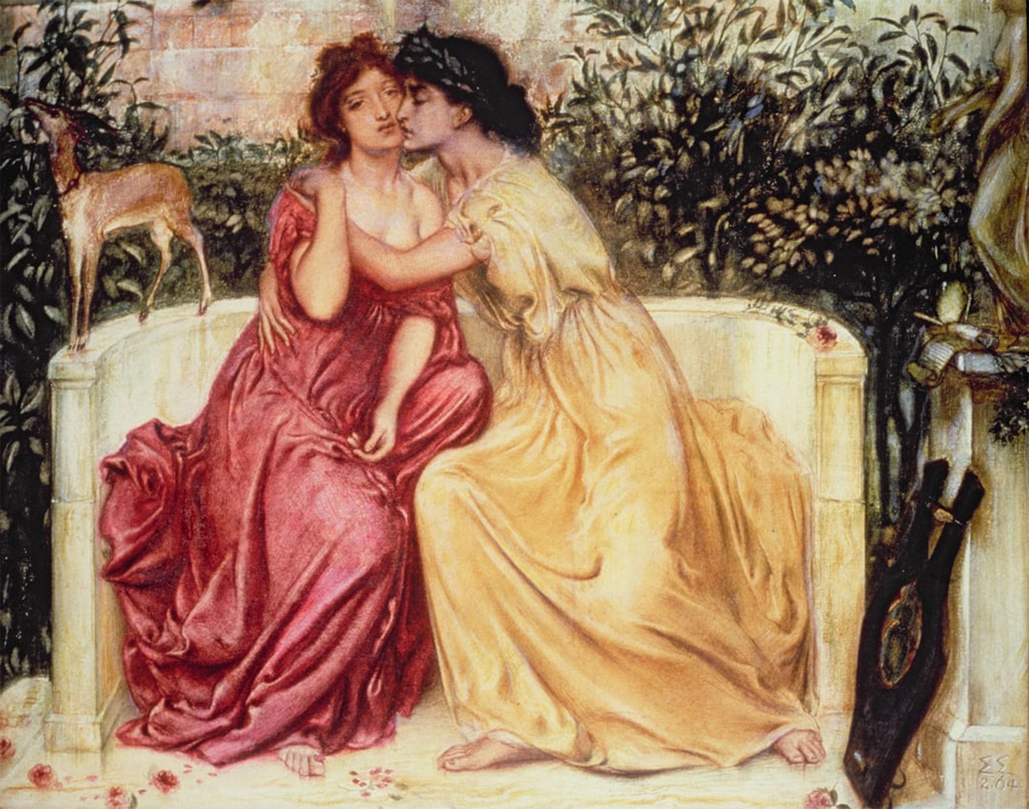 ARTXLXXBN Famous Painting Art Wall Decor Abstract Art Picture the Lovers by Simeon Animal Pictures for Home Decor 60x90cm