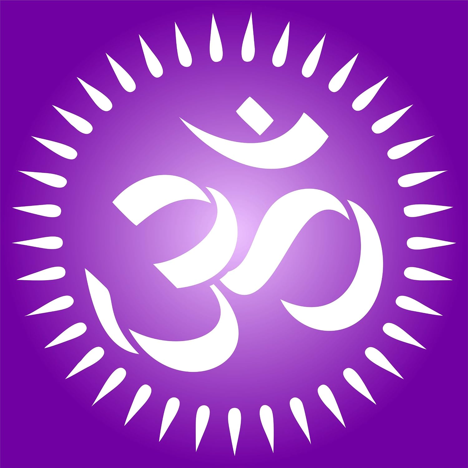 OM Stencil, 6.5 x 6.5 inch - AUM Indian Mantra Sanskrit Hindu Spiritual