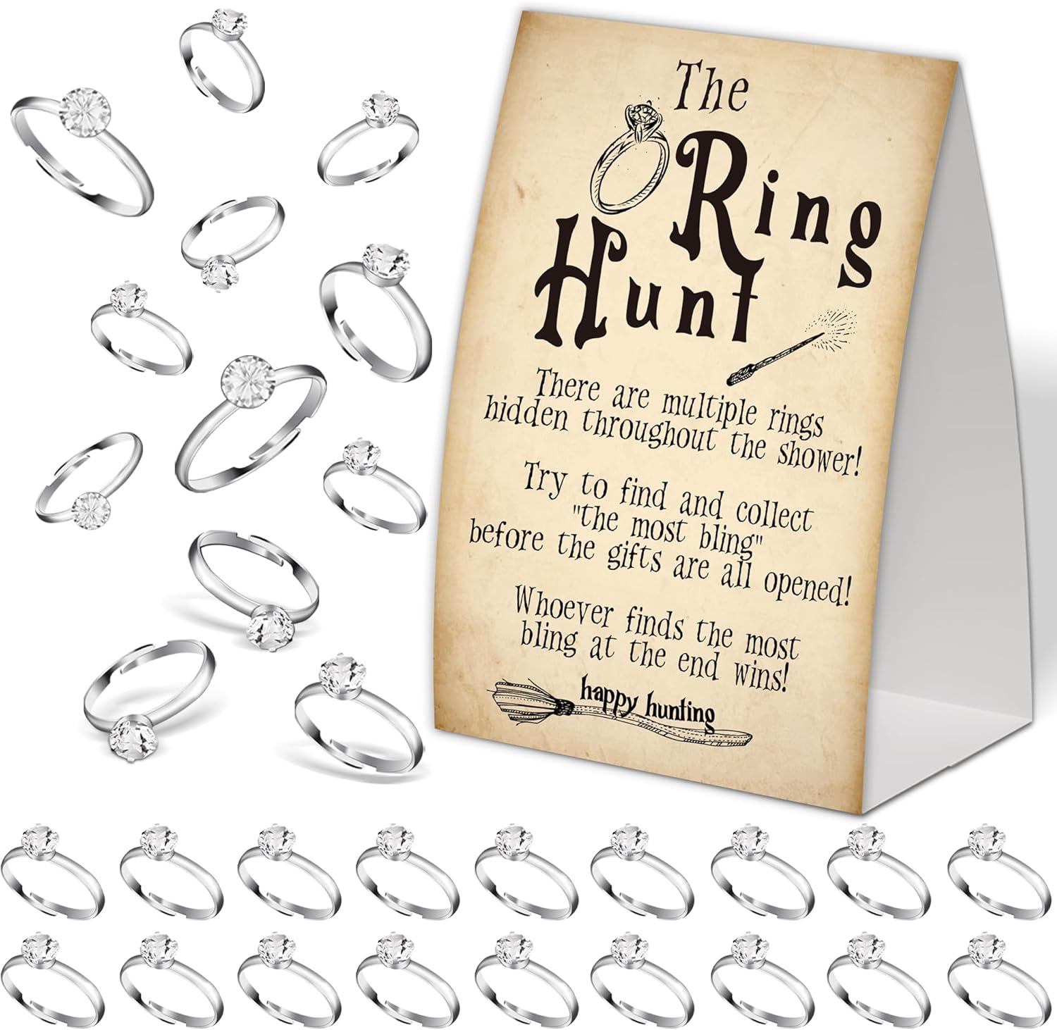 Bridal Shower Games The Ring Hunt,Retro Treasure Hunt