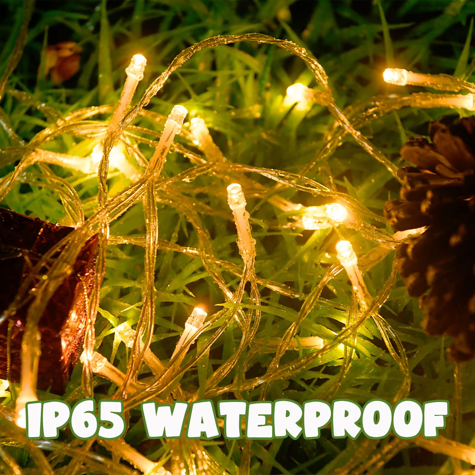 Dalugo Guirlande LED à Pile, 3m 30 LED Guirlande Lumineuse, Blanc Chaud Guirlandes Lumineuses Pour Chambre à Coucher, Fête, Mariage