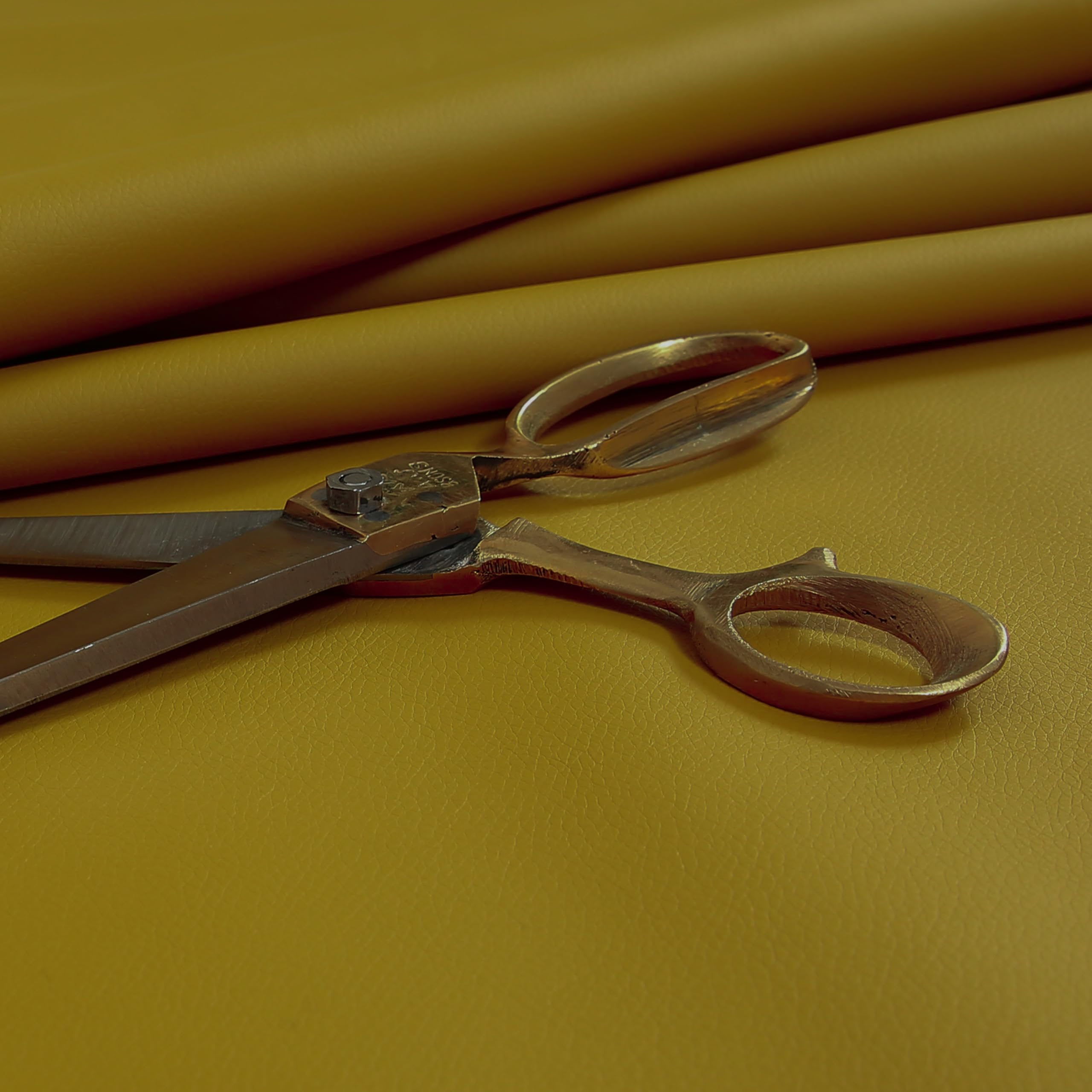 Redbrick Mill Fabrics Flame Retardant Faux Leather Material Perfect Textile for Upholstery Projects Chairs Furniture Furnishing, Zest Yellows (1 Metre) โ image 1