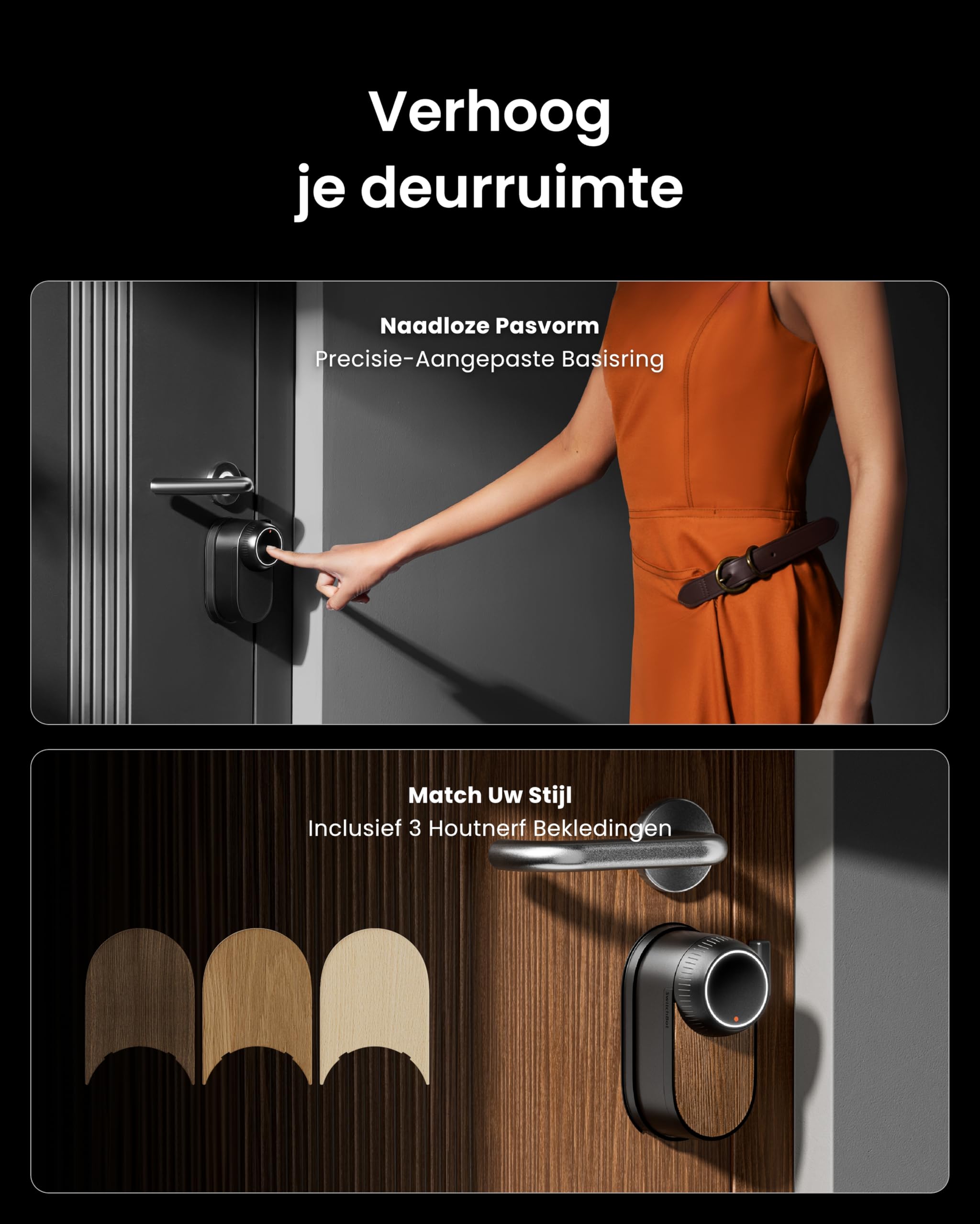 SwitchBot WLAN Smart Lock Ultra mit Video Türklingel mit Fingerabdruck-Entsperrung, Elektronisches Türschloss, Türöffner per Fingerprint, Passcode, Smartphone, Alexa, Google, unterstützt Matter