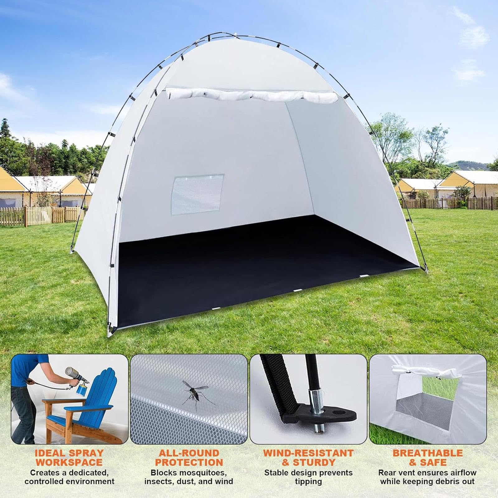 Oshhni di Pittura, Tenda, Postazione per Dipingere, Tenda per Verniciatura, Stanza per Pittura Overspray, Strumenti per Hobby, Arte E Artigianato