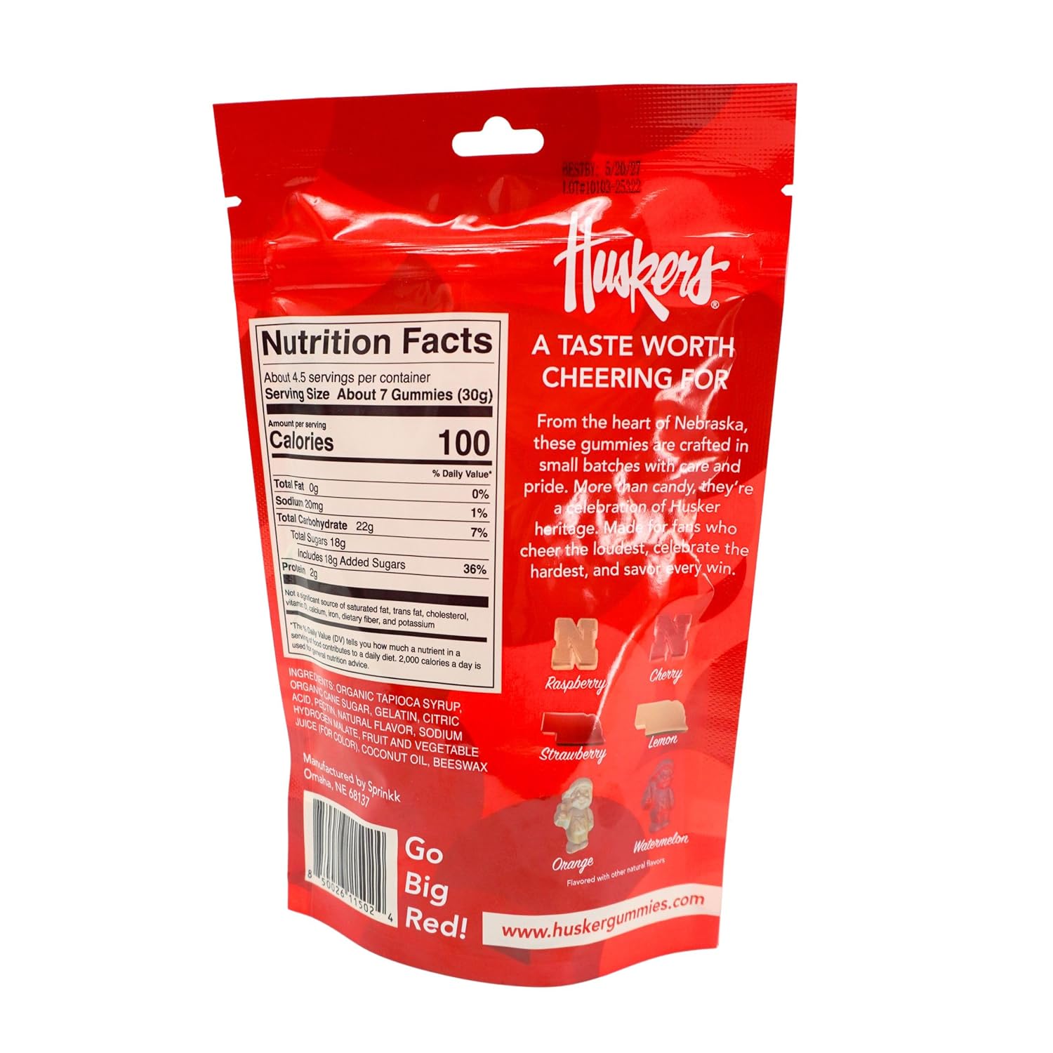 Husker Gummy Candy | Pack of 2 | 5 oz | Sprinkk