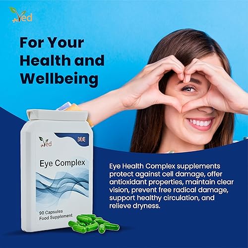 Miniatura 3 de Ved Complejo de ojos, luteína, meso-zeaxantina, zeaxantina, grosella negra de Nueva Zelanda, arándano, bayas de Goji, 90 cápsulas veganas
