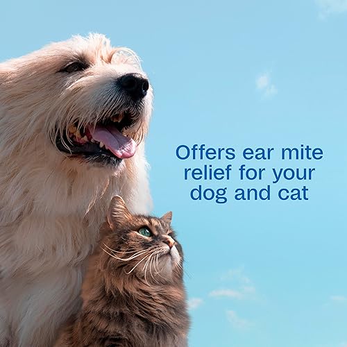 Miniatura 4 de ADAMS Tratamiento de ácaros de oído para perros y gatos de más de 12 semanas, mata los ácaros del oído al contacto, alivio para perros y gatos que