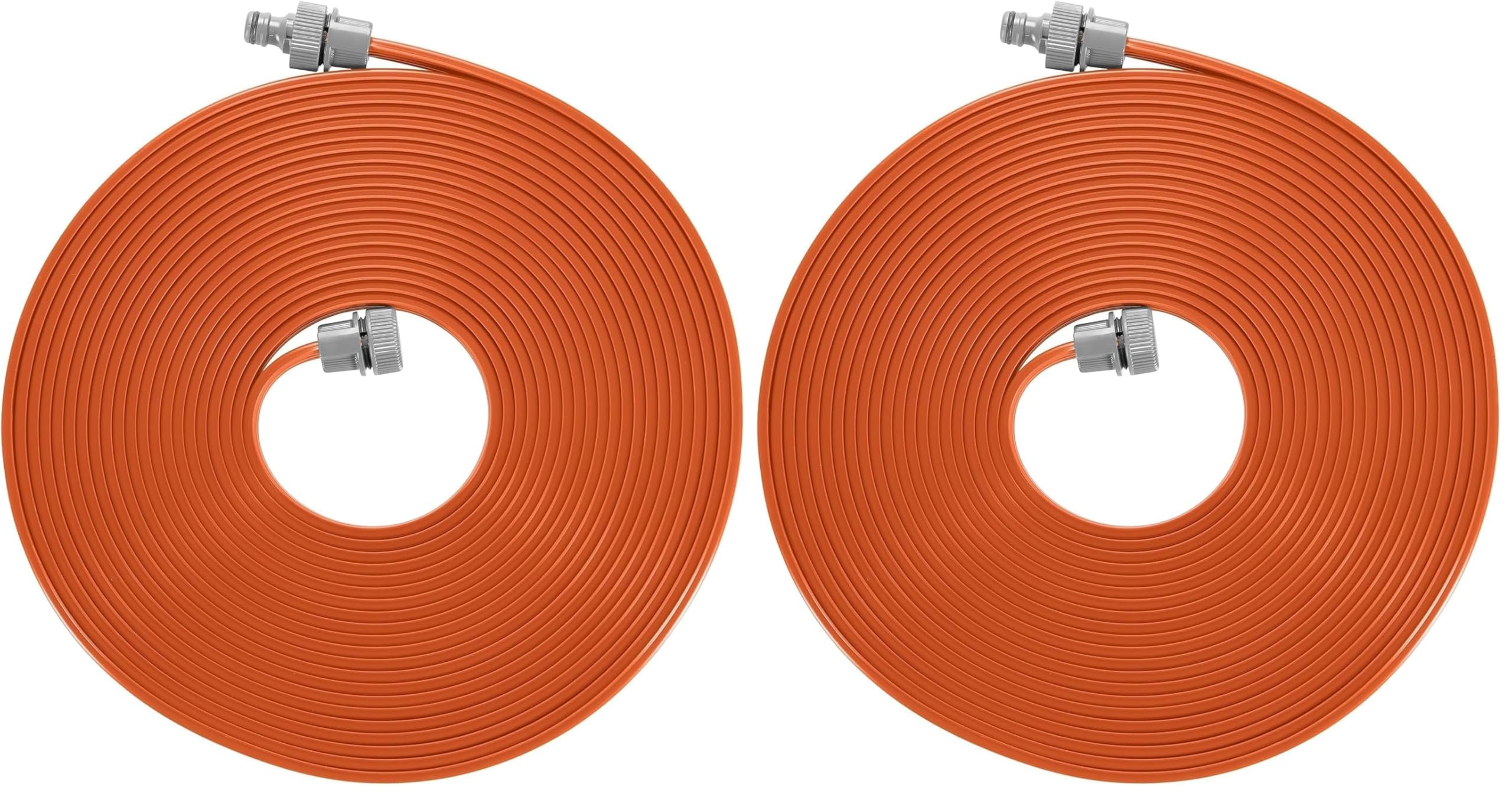 Arroseur souple Gardena : arroseur à pulvérisation pour massifs et surfaces étroits, pulvérisation fine, adapté à de nombreux raccords Gardena, réglage de la longueur, 15 m, orange (996-20) (Lot de 2)