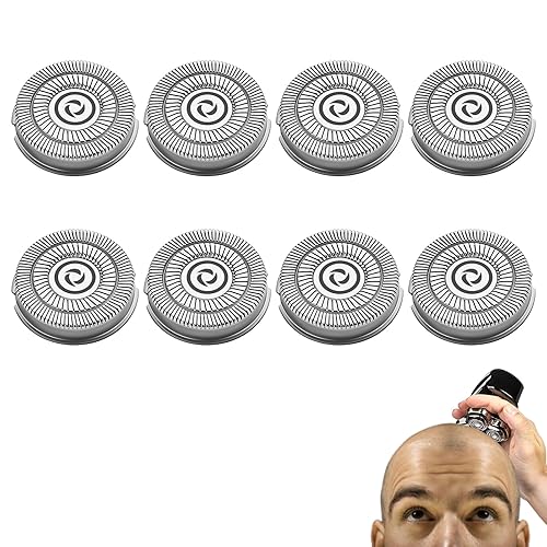 Miniatura 8 de Paquete de 12 cuchillas de repuesto para cabezal de afeitadora compatible con Sku*l Shaver Pitbull Gold PRO - Hoja de repuesto de 4 cabezales