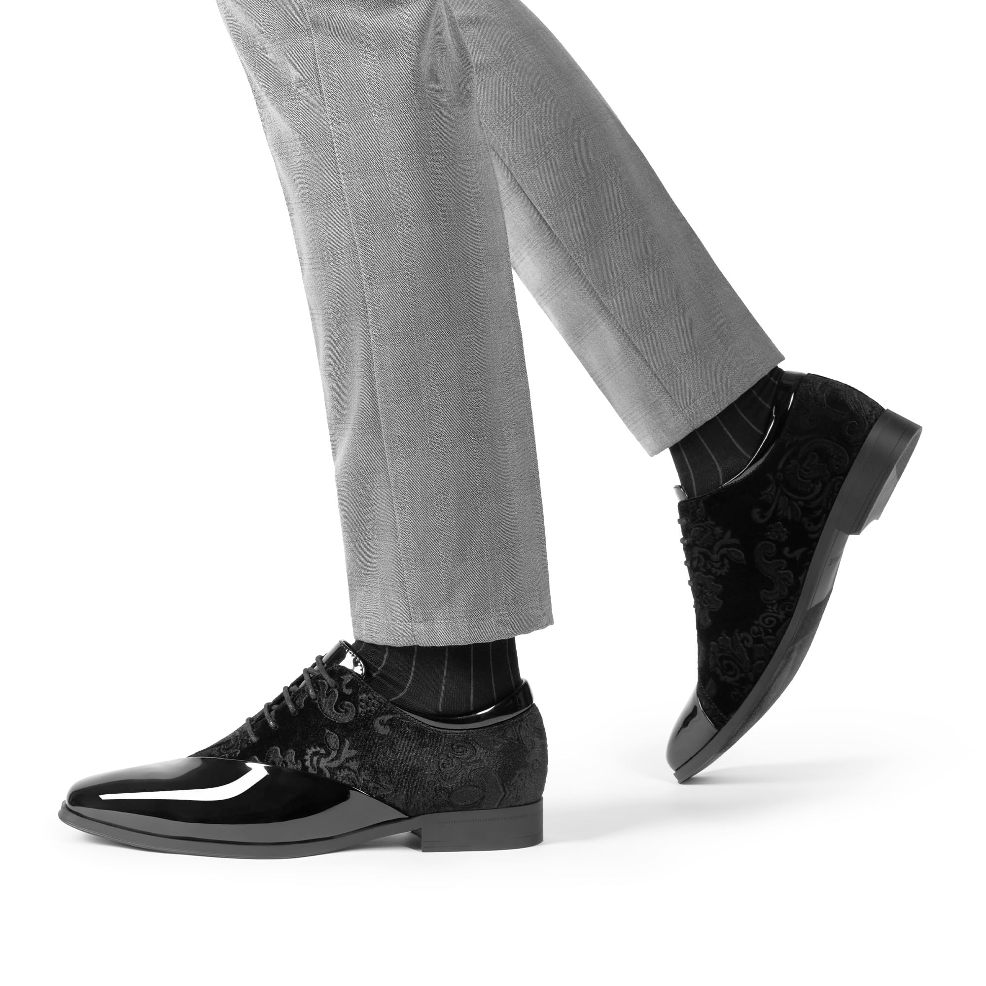 Bruno Marc Zapatos Vestir Hombre Fiesta Zapatos Cordones Hombre Antideslizante para Trajes Formales Esmoquin