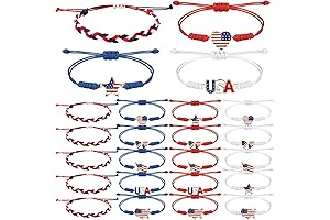 Show Your Patriotism: 24 Festive American Flag Bracelets for Independence Day Celebrations