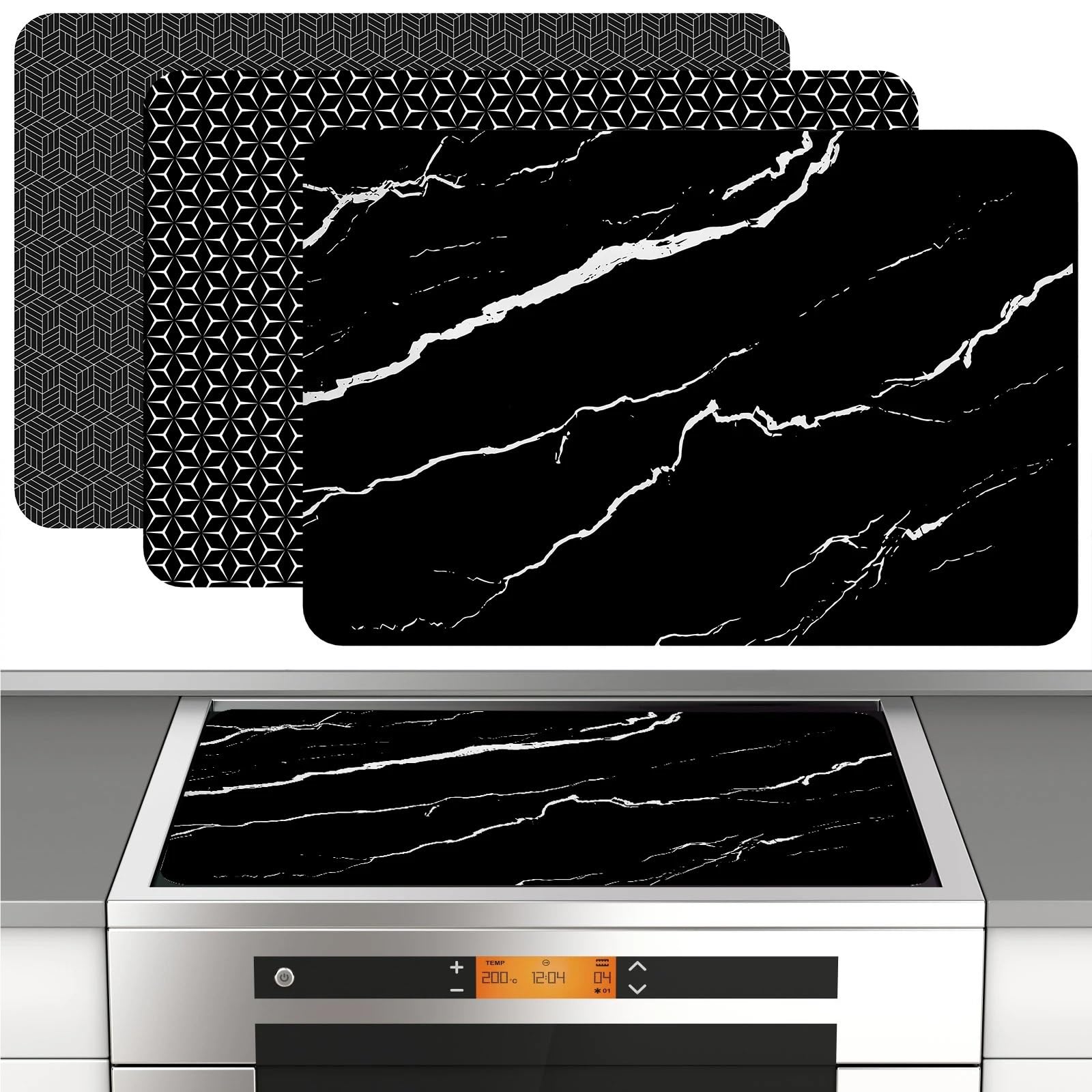 Alfombrilla Escurreplatos Estera for placa de cocina de inducción, cubiertas de silicona for cocina de inducción, estera protectora antideslizante for placa de cocina de inducción resistente al calor(