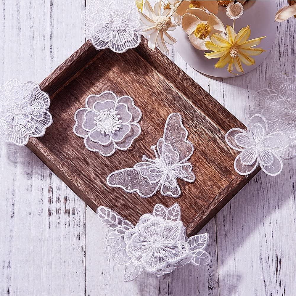 18Pcs Embroidery Lace Flower Iron on Patches Appliques for