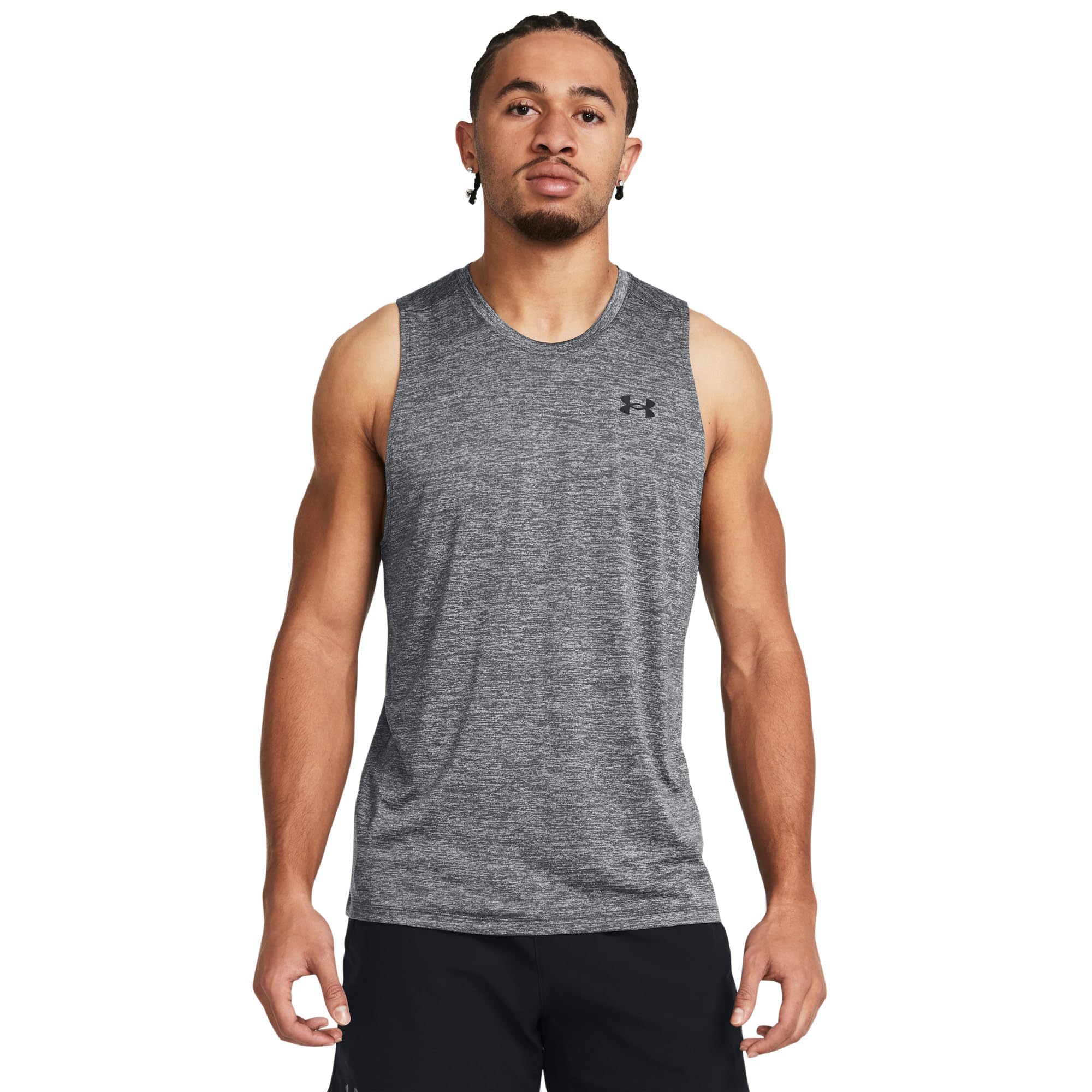 Under Armour Men's Tech Tank Top, (025) Castlerock / / Black, XX-Large Tall