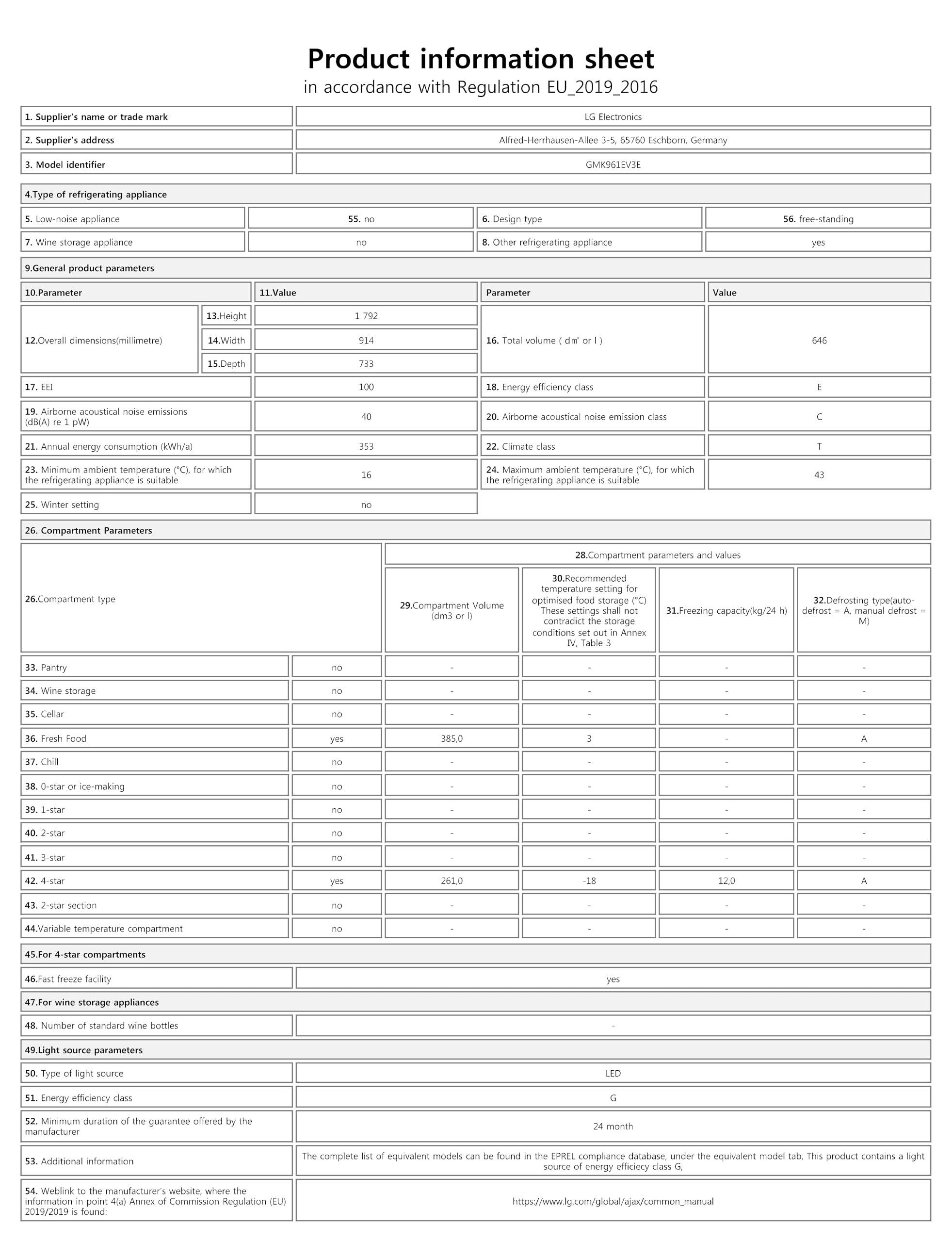 LG GMK961EV3E Multi-Door Kühlschrank mit Gefrierfach (646 L, Energieklasse E) mit InstaView, UVNano, Wassertank, LinearCooling, Total No Frost, Schwarz