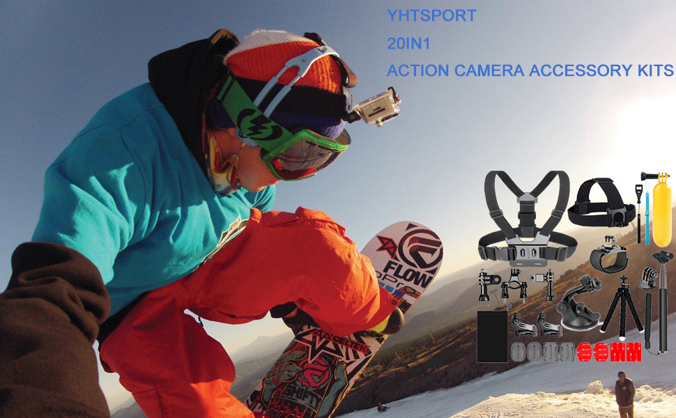 YHTSPORT Accessori 20 in 1 per GoPro Hero 10 9 8 Max 7 6