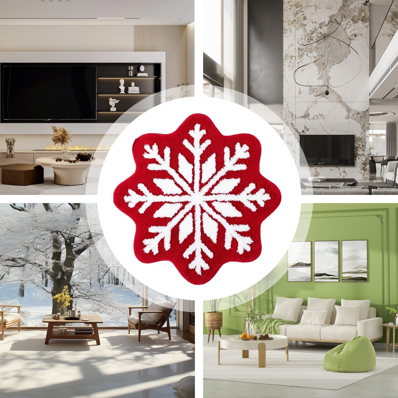 Kerstgebied Tapijt Oversized Woonkamer Tapijt Kerst Antislip