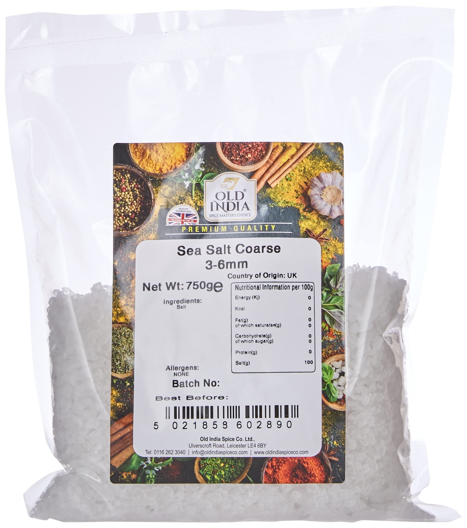 Old India Sea Salt Coarse 3-6mm 750g