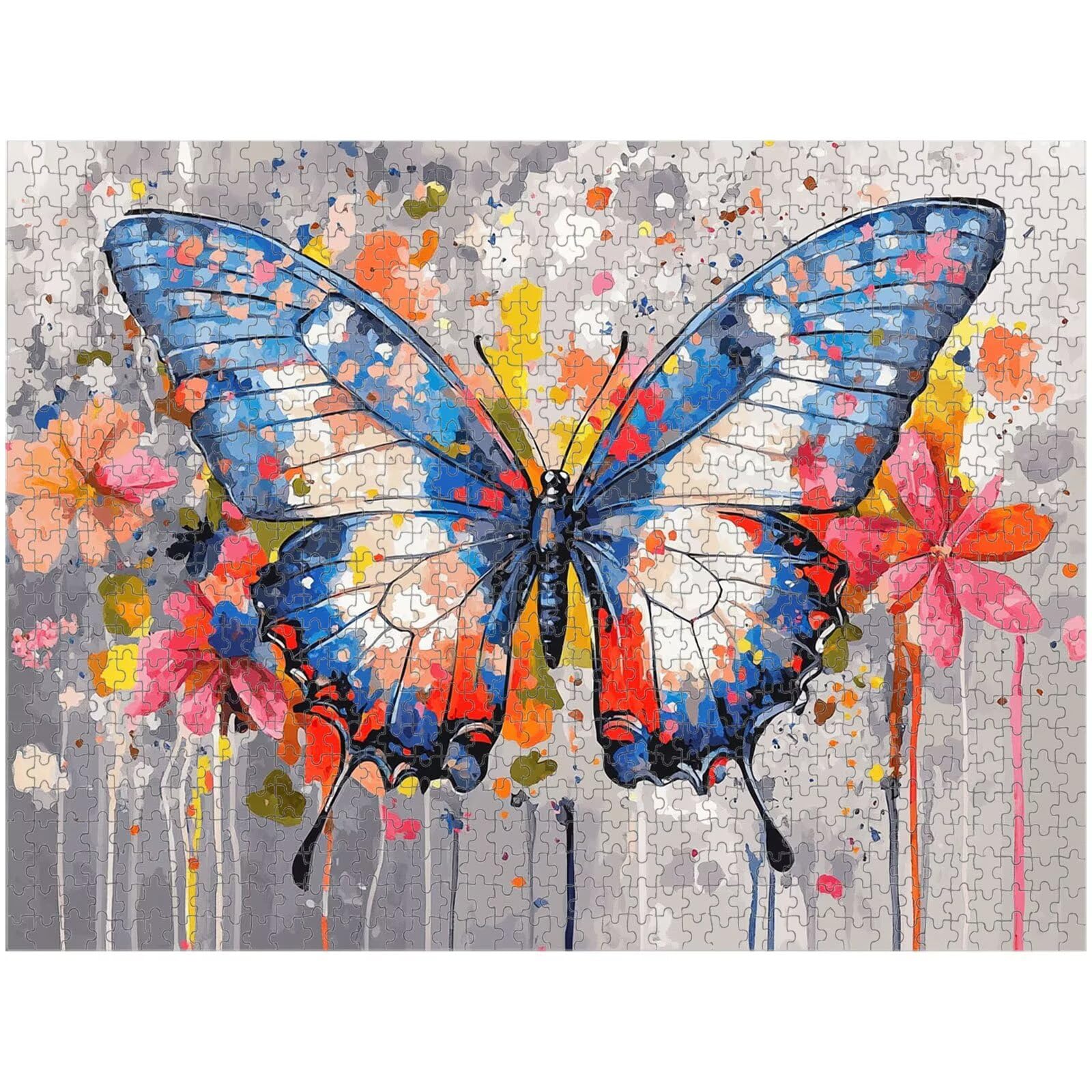5000 elementów Puzzle dla dorosłych Motyl & Kolor Solidne drewniane puzzle 1T#542 | Drewniane puzzle, precyzyjne cięcie, żywe atramenty, relaksujący wypoczynek, wystrój domu, prezent, 105x181cm