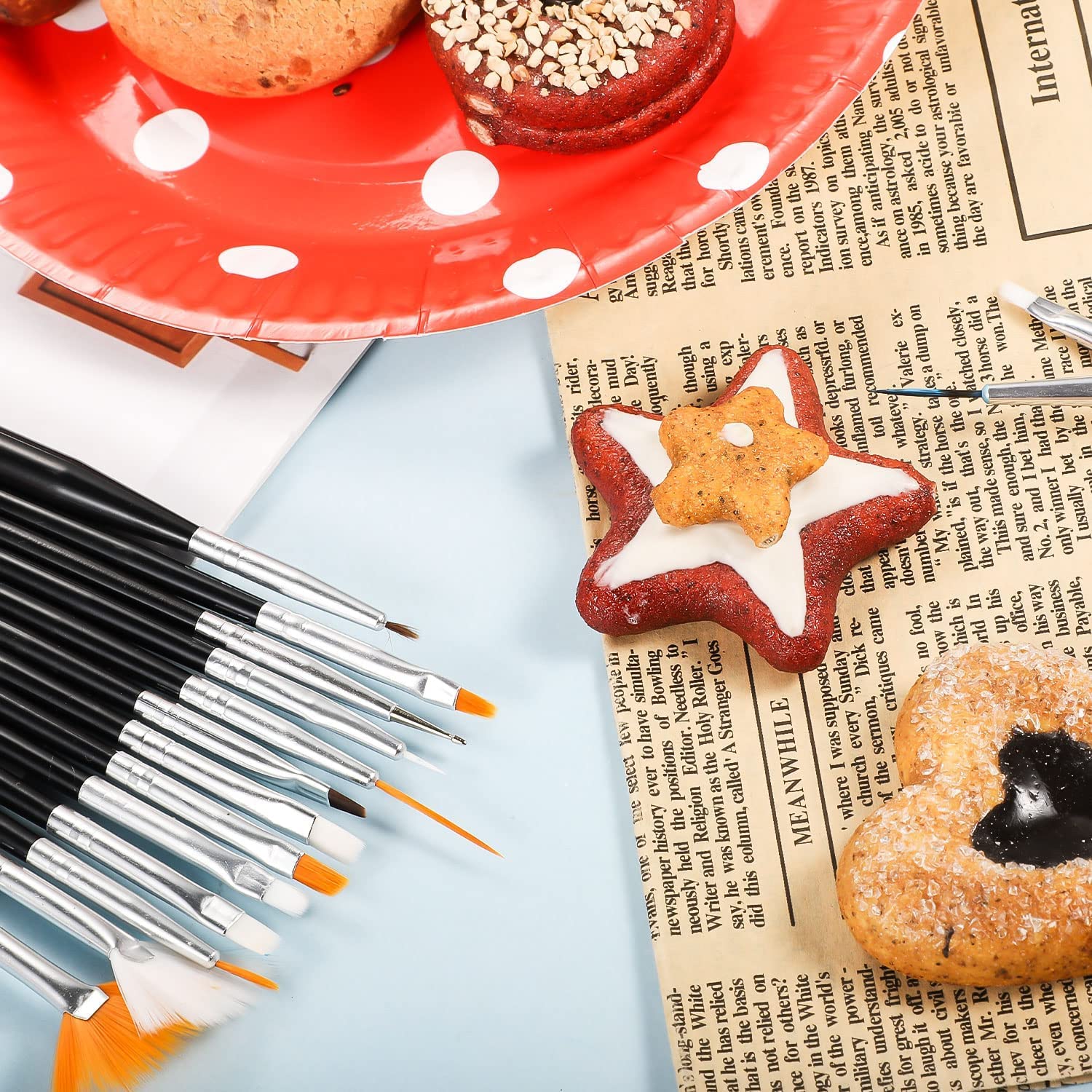 Lot De 6 Pinceaux De Décoration De Gâteaux, Outils De Peinture De