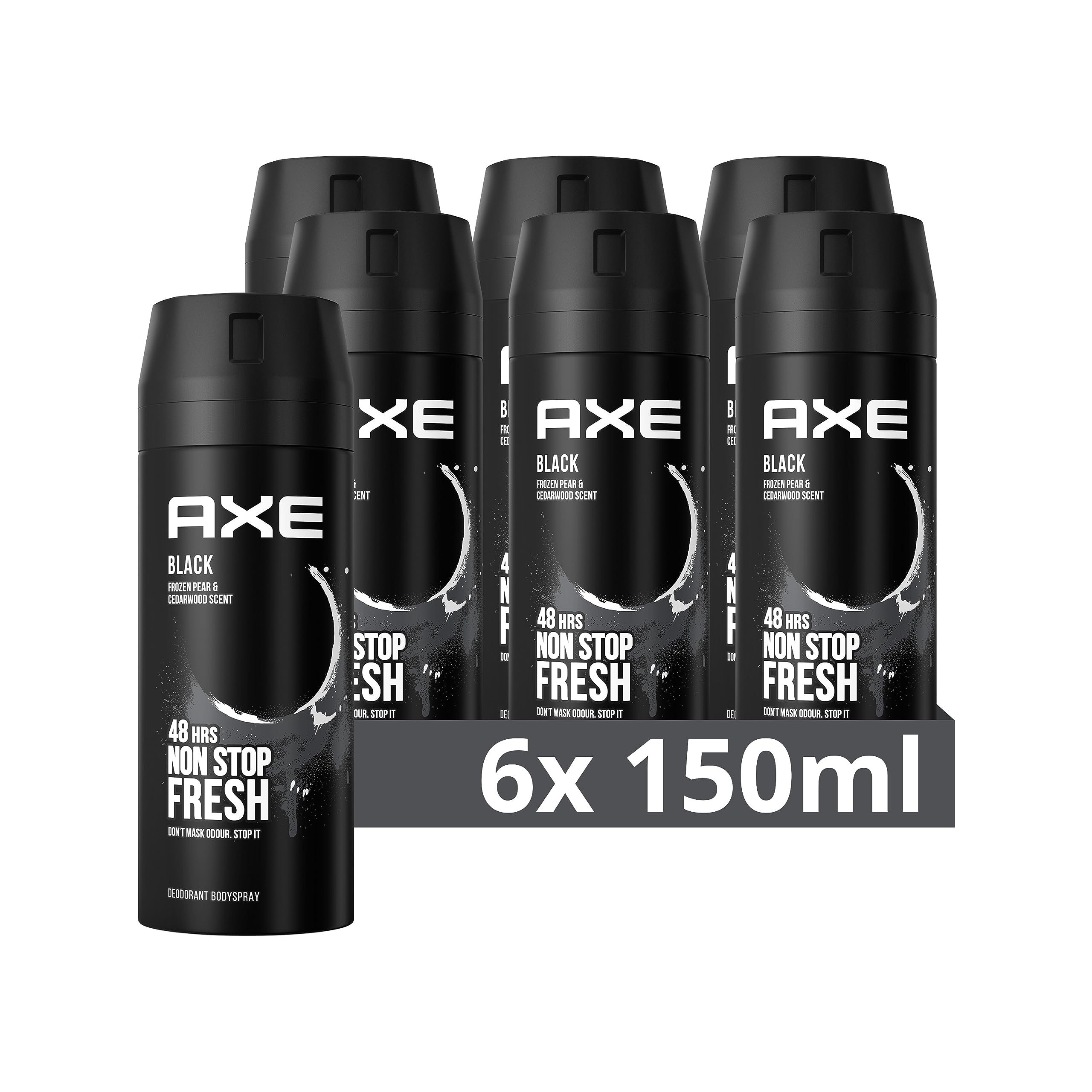 AXE Deodorant Bodyspray Black - 6 x 150ml