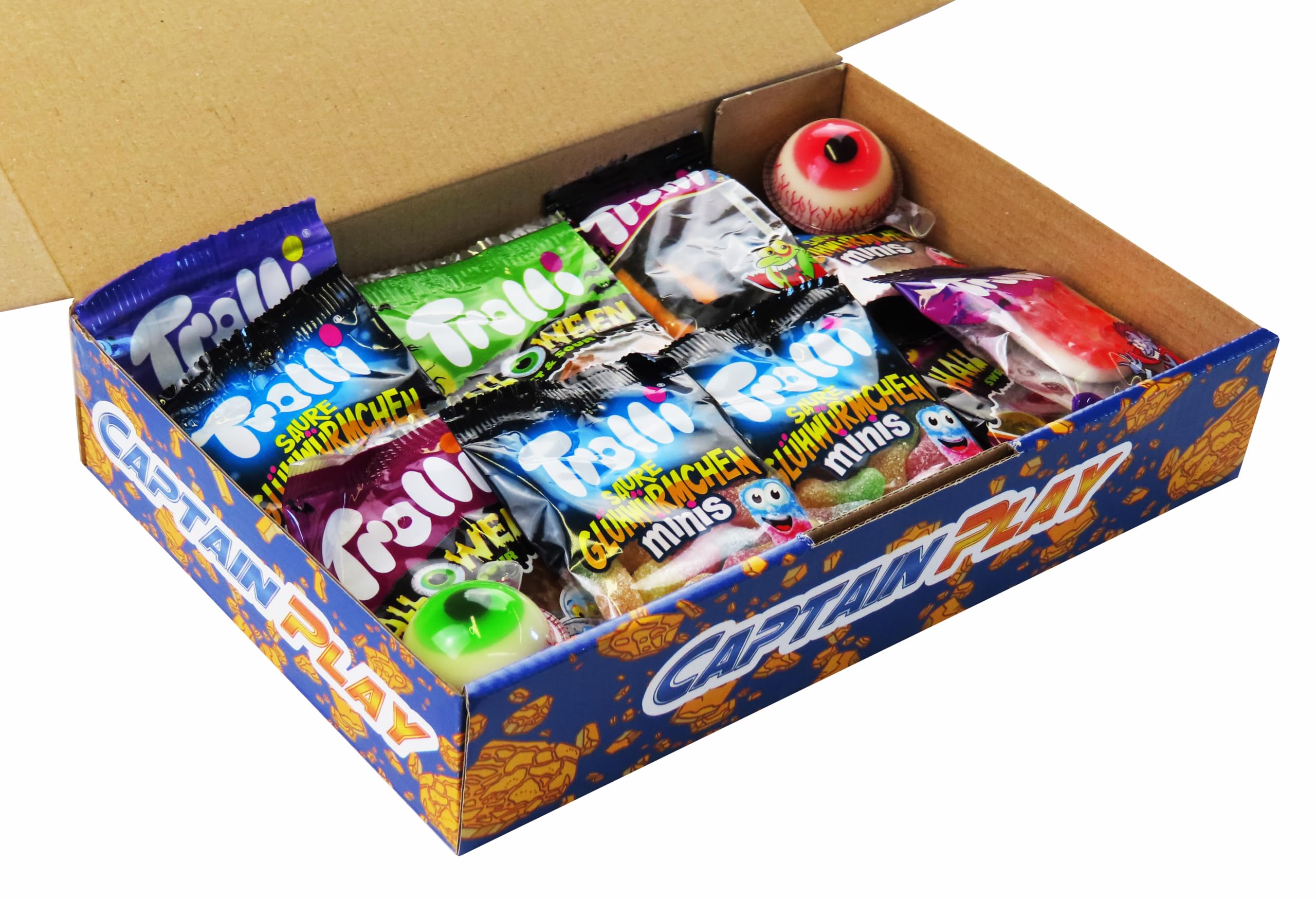 Trolli Halloween Multipack, 18 Mini Bustine, Caramelle Gommose, 4 varietà - ideali per Halloween Decorazioni, 350g