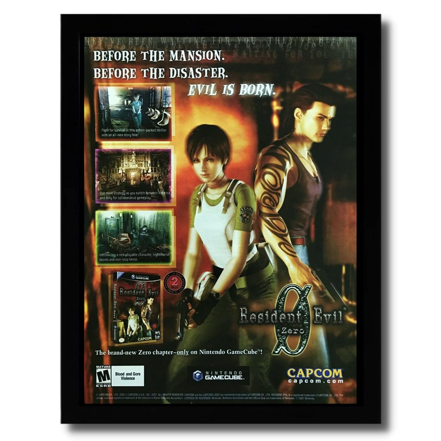 Official Resident Evil Gamecube Horror Poster Cameroon Ubuy