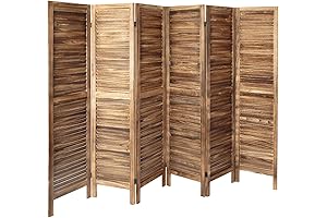 ECOMEX 6-Panel Wooden Panel Room Divider