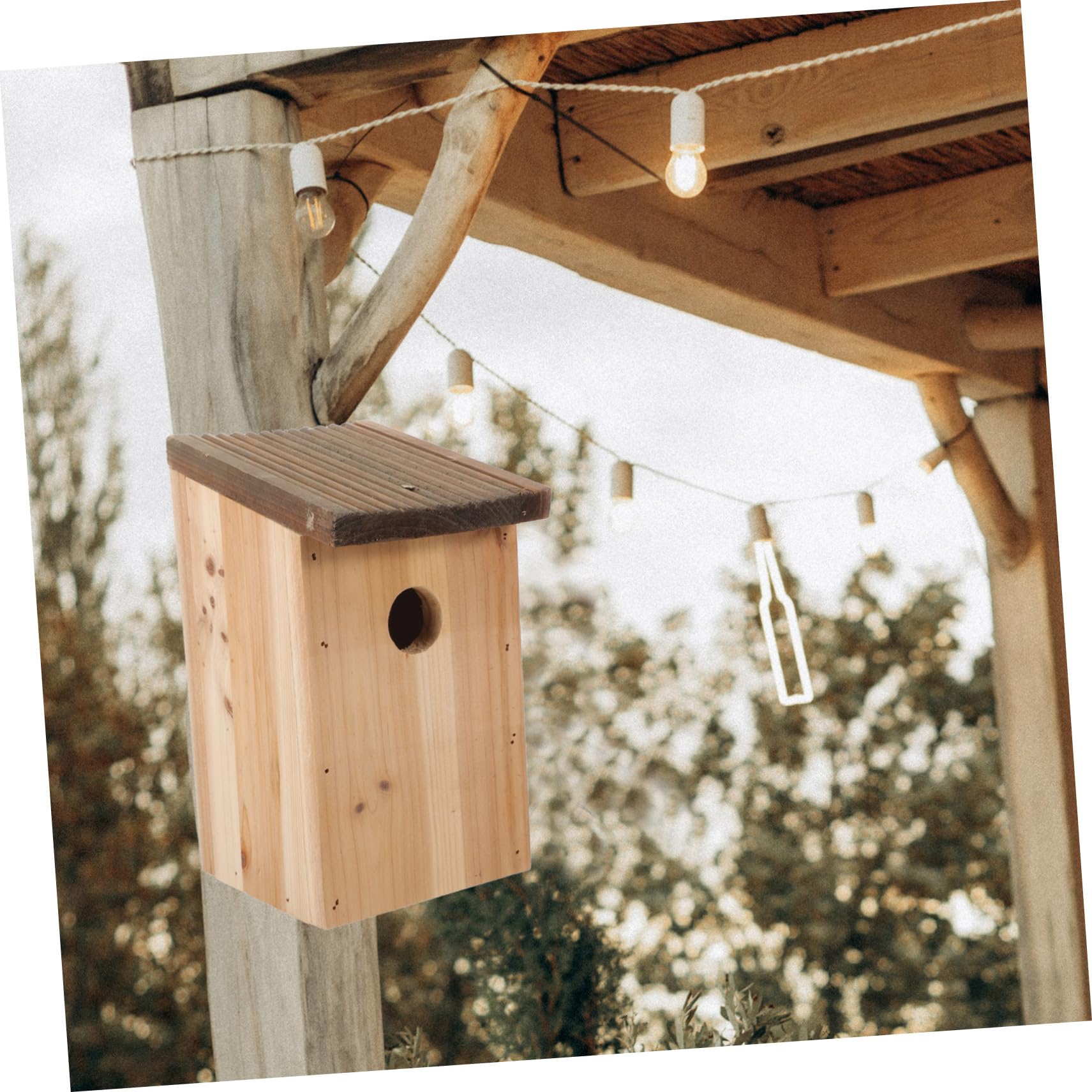 BESPORTBLE Caja Casa Canaria Casa para Pájaros Hecha a Mano Casa Nido para Periquitos Casa Nido De Pájaros Casita para Pájaros Casas De Pájaros Colgantes para Exterior De Madera Juguete Loro