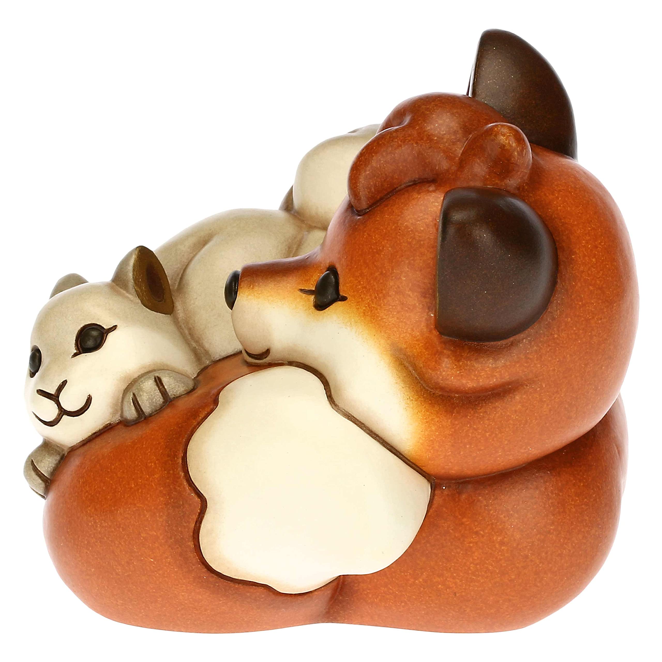 Thun - Volpe e Scoiattolo Sdraiati - Ceramica - Living, Icone - 11,7x10,46x10,6 cm h