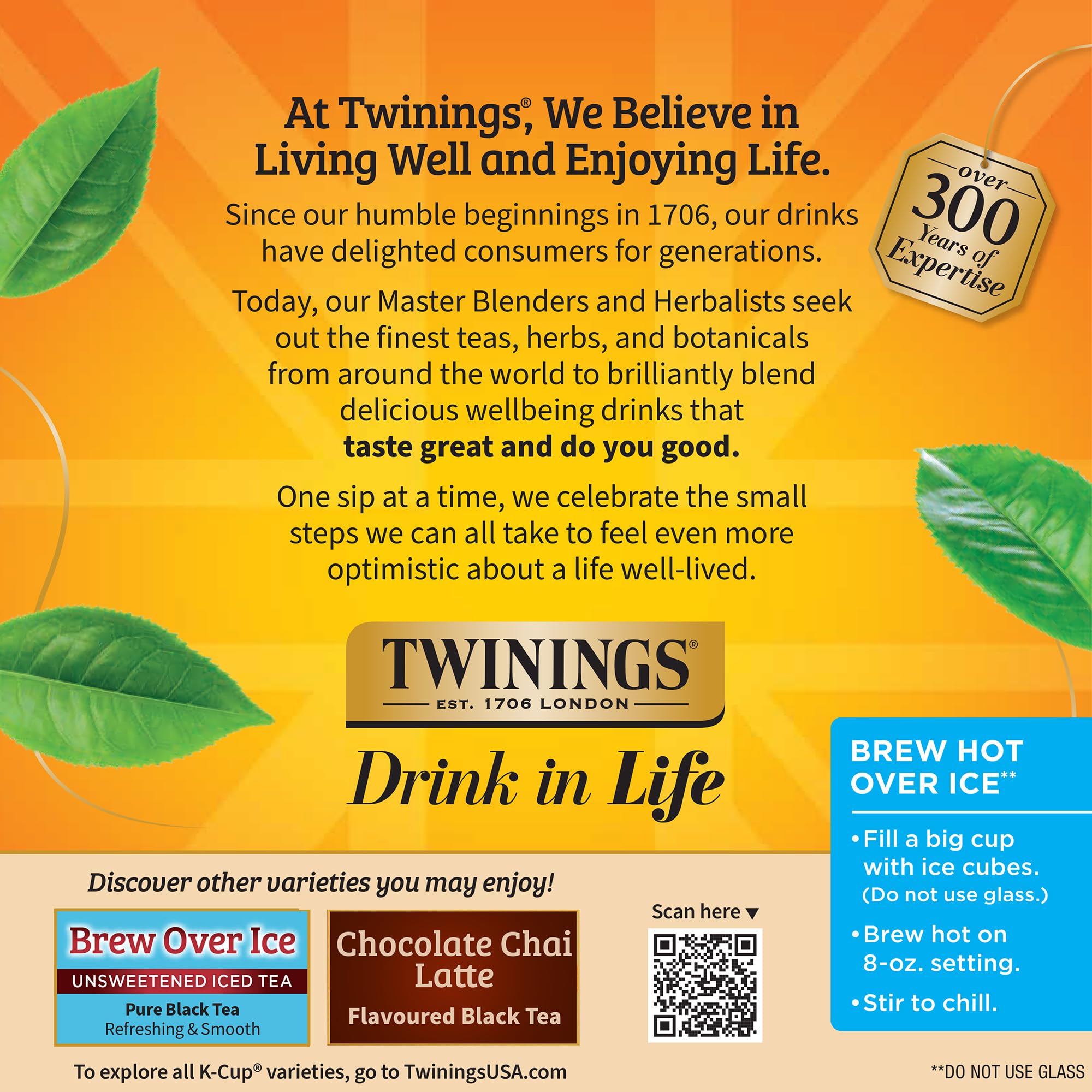 Twinings Chai Latte Black Tea K-Cup Pods para Keurig, 22 unidades (1 unidad), cremoso, ligeramente dulce, con cafeína, para disfrutar caliente o helado