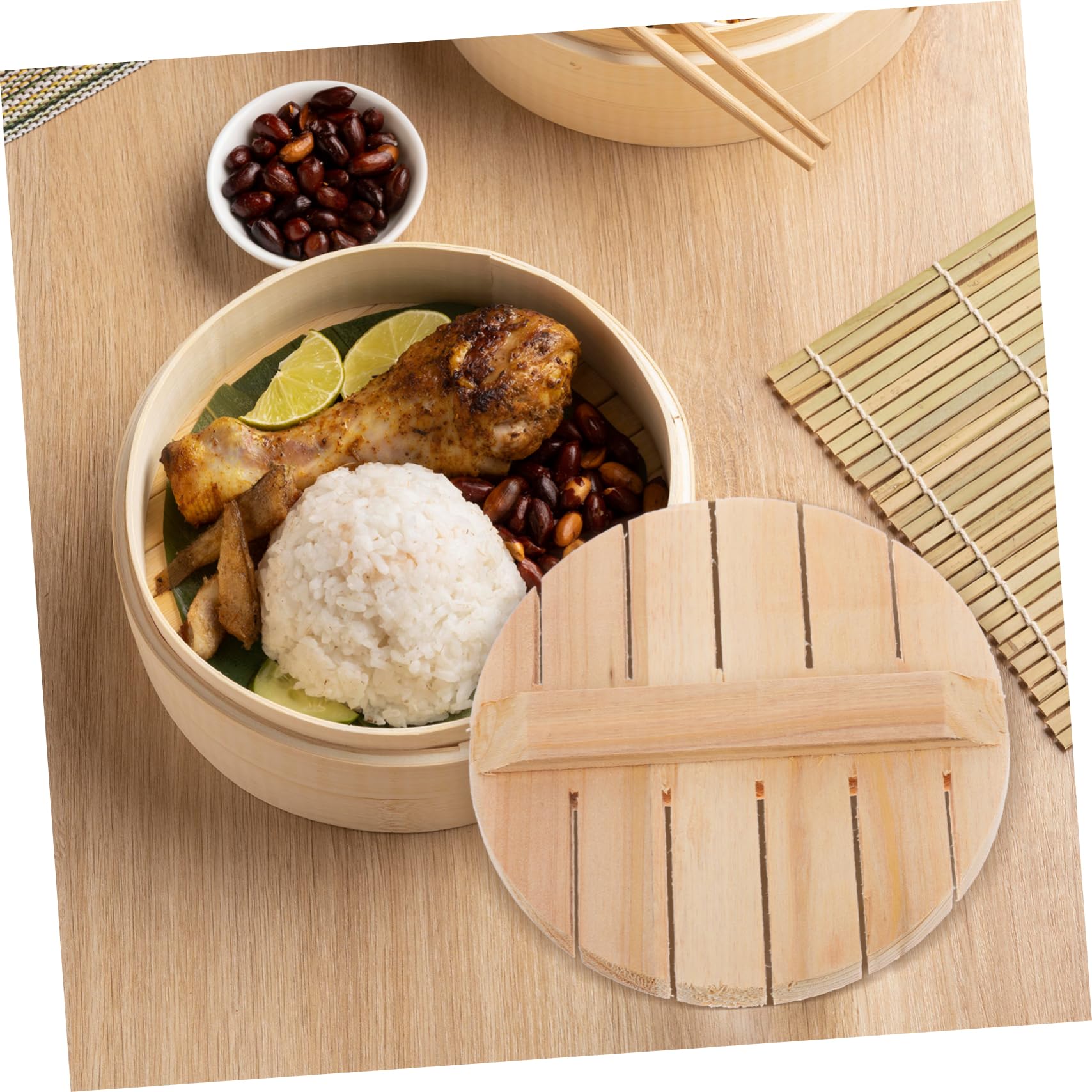 Oke Sushi Legno Secchio Per Riso In Legno Cabilock - Contenitore Per Riso Al Vapore Con Coperchio Cottura Riso Al Vapore