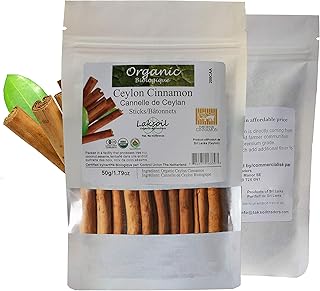 Certified Organic Ceylon Ceylon/True Cinnamon Premium Grade Sticks 50g