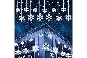 Toodour Christmas Snowflake Lights - Festive Icicle Glow