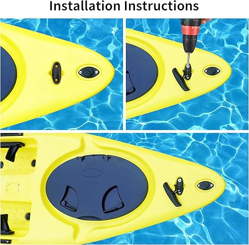 Miniatura 3 de Paquete de 2 manijas de kayak, asas de transporte de canoa de repuesto con cordón y almohadillas para ojales, accesorios de kayak