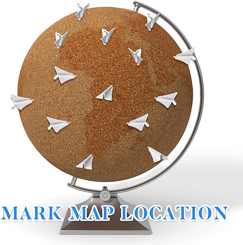 Miniatura 5 de Harloon 24 pines de papel para avión, pasadores de mapa, cubículo, tachuelas creativas para tablero de corcho, tablero de mensajes, chincheta,