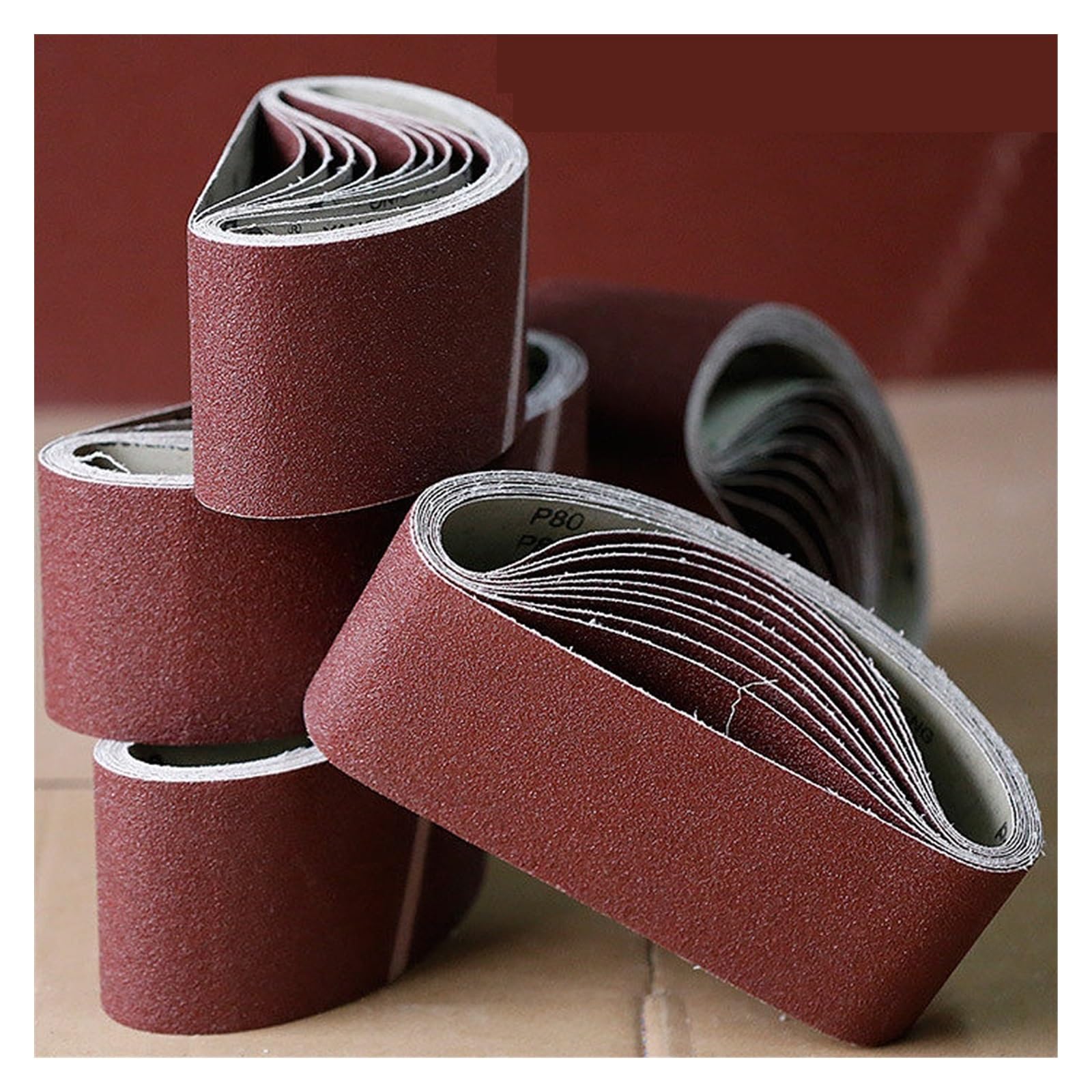 5 pièces 3x21 pouces bandes abrasives en oxyde d'aluminium P40-P400