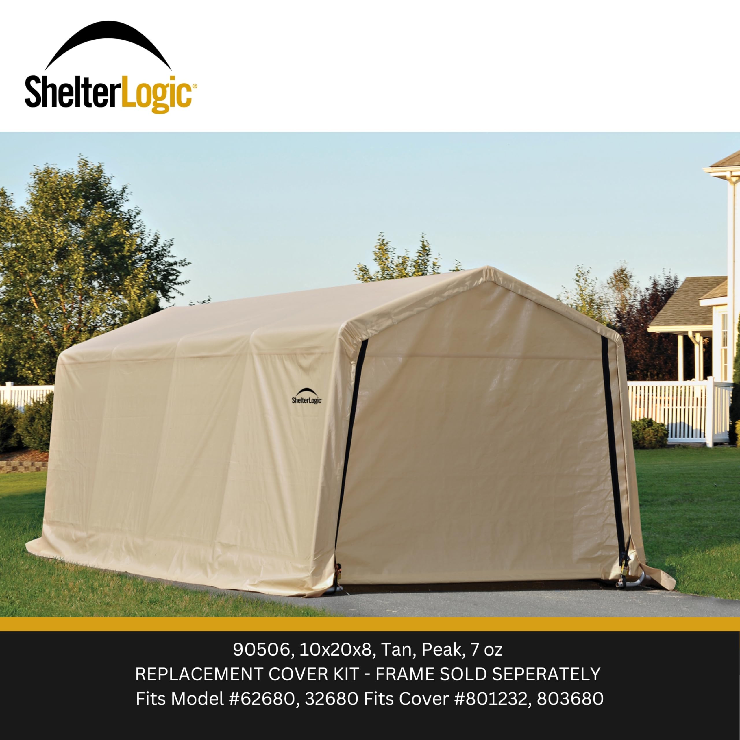 Portable Garage Shelterlogic Replacement Cover 10x20 Replacement